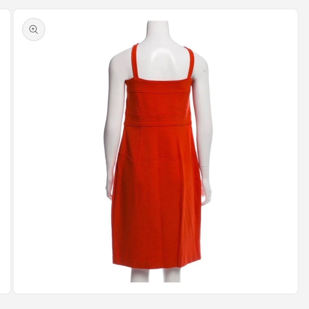 Diane Von Furstenberg Bold Orange Midi Dress - Picture 3 of 3